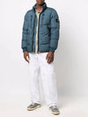 Garment Dyed Crinkle Reps Down Padded Cobalt Blue - STONE ISLAND - BALAAN 4