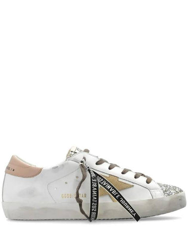 Platinum Glitter Toe Leather Low Top Sneakers White - GOLDEN GOOSE - BALAAN 1