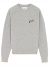 Oly Hot Dog Patch Vintage Cotton Sweatshirt Grey - MAISON KITSUNE - BALAAN 1