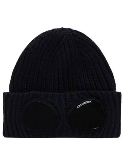 Extra Fine Merino Wool Goggle Beanie Navy - CP COMPANY - BALAAN 2