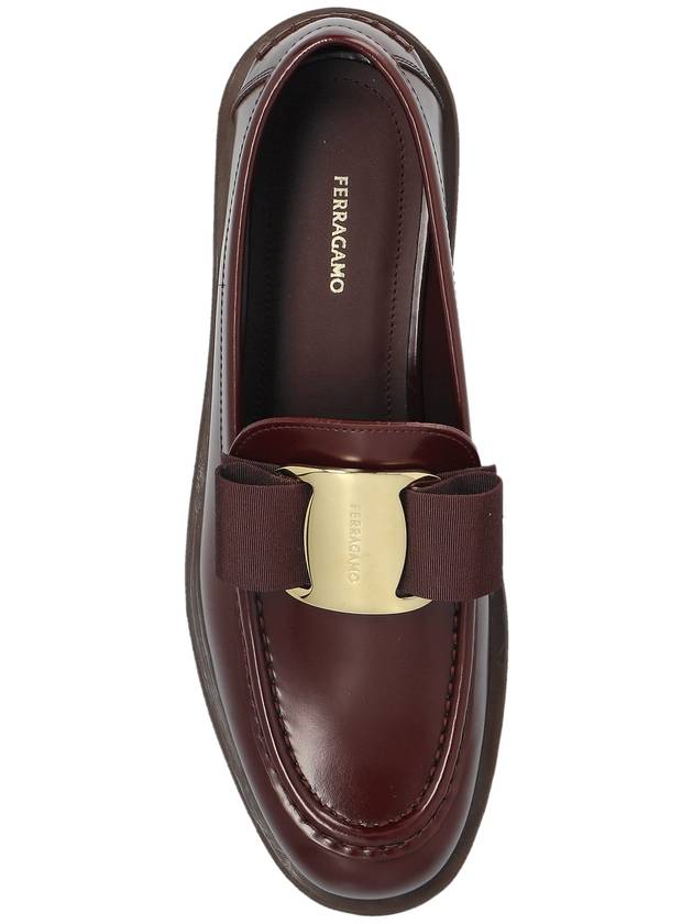 FERRAGAMO Mirty Leather Shoes, Women's, Burgundy - SALVATORE FERRAGAMO - BALAAN 6