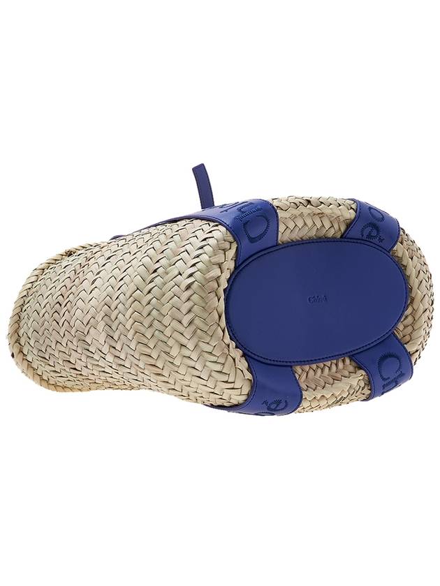 Sense Medium Raffia Basket Tote Bag Beige Blue - CHLOE - BALAAN 6