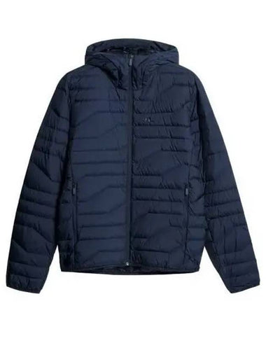 Men's Cliff Light Down Hooded Jacket Navy - J.LINDEBERG - BALAAN 1