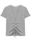Women's Knit Top Gray - MAJE - BALAAN.