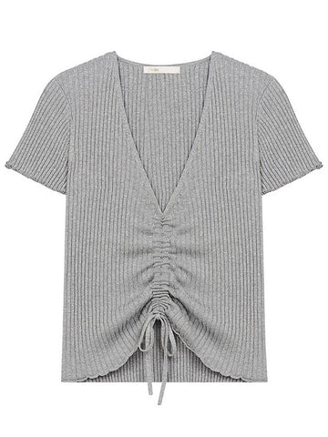 Women's Knit Top Gray - MAJE - BALAAN.