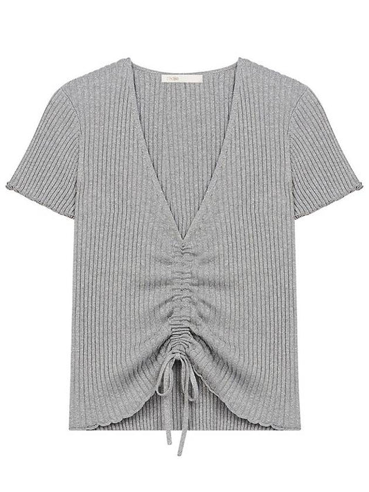 Women's Knit Top Gray - MAJE - BALAAN.