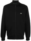 Regular Fit Brushed Fleece Zip-up Jacket Black - LACOSTE - BALAAN 1