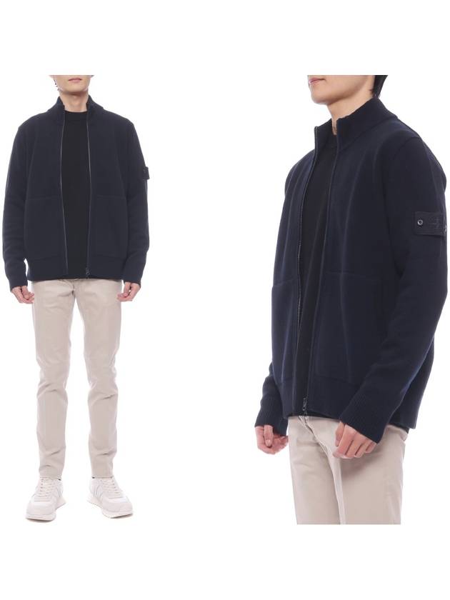 Compass Patch Cardigan Navy - STONE ISLAND - BALAAN 3