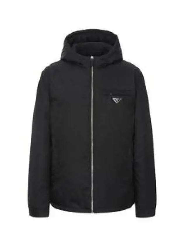 Triangle Logo Re-Nylon Bomber Jacket Black - PRADA - BALAAN 2