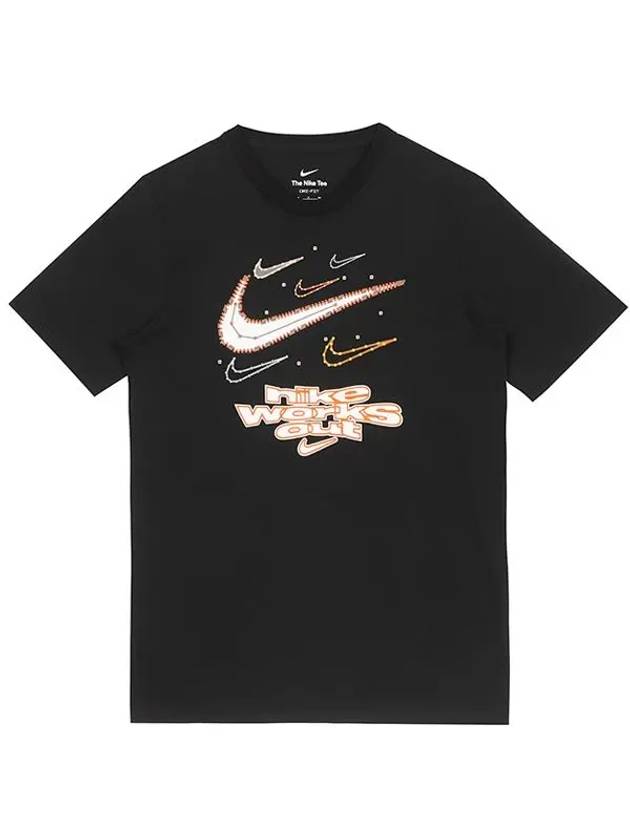 Dri Fit Works Out Short Sleeve T-Shirt Black - NIKE - BALAAN 3