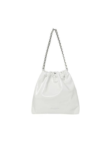 Muffy Chain Leather Shoulder Bag White - RHEEMIN - BALAAN 1