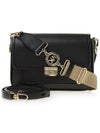 Bradshaw Gold Decorated Medium Leather Shoulder Bag Black - MICHAEL KORS - BALAAN 2