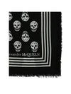 Skull Wool Scarf Black - ALEXANDER MCQUEEN - BALAAN 3