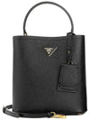 Pannier Saffiano Leather Medium Tote Bag Black - PRADA - BALAAN 2