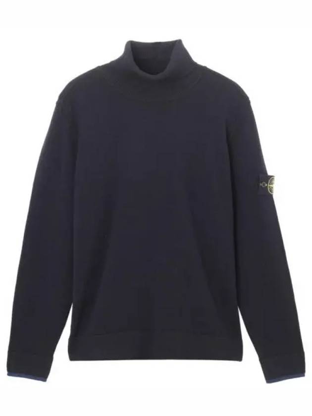 Wappen Patch Wool Turtleneck Navy - STONE ISLAND - BALAAN 2