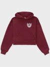 Beverly Hills Cropped Hooded Top Merlot Violet - SPORTY & RICH - BALAAN 3