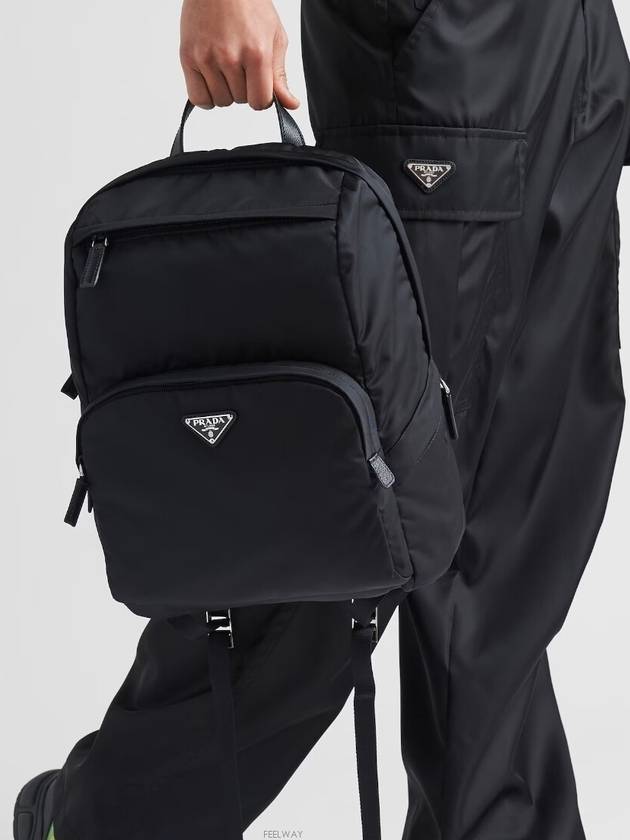 Triangle Logo Re-Nylon Backpack Black - PRADA - BALAAN 6