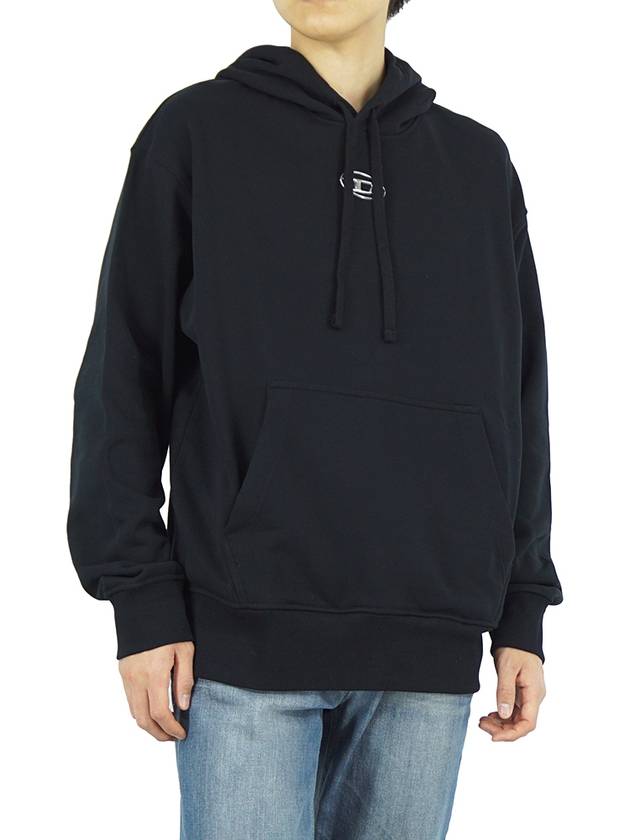 S Macs Logo Hoodie Black - DIESEL - BALAAN 4