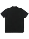 Men's Button Short Sleeve Polyester Polo Shirt Black - SOLEW - BALAAN 3