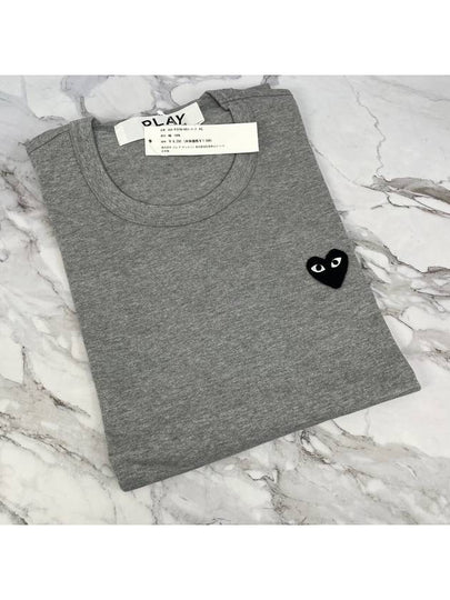 Heart Wappen Short Sleeve T-Shirt Grey - COMME DES GARCONS PLAY - BALAAN 2