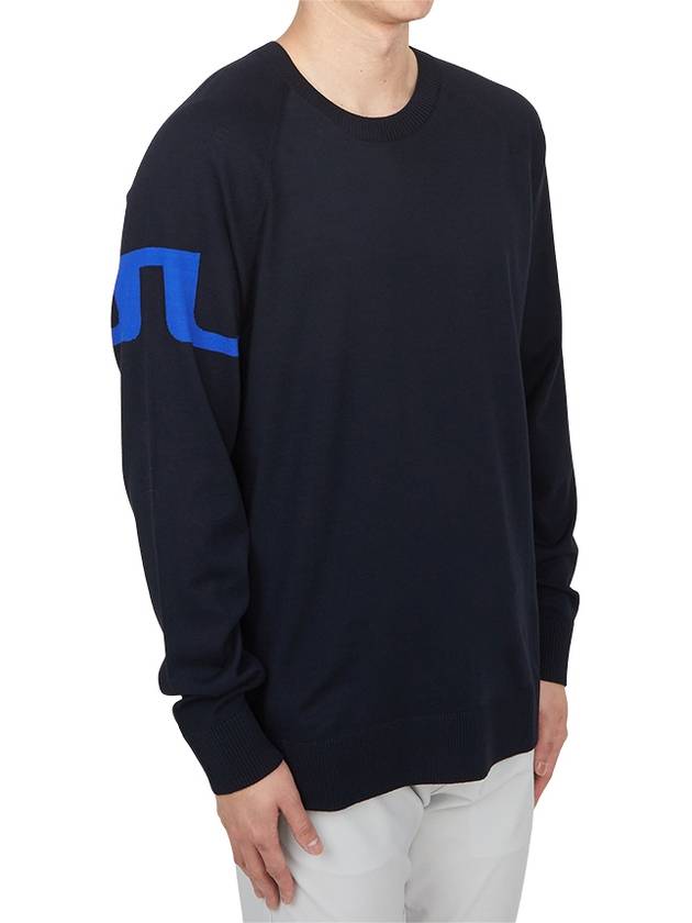 Men's Gusten Knit Sweater Navy - J.LINDEBERG - BALAAN 3