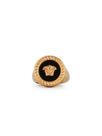 Men's Enamel Medusa Ring Gold - VERSACE - BALAAN 2