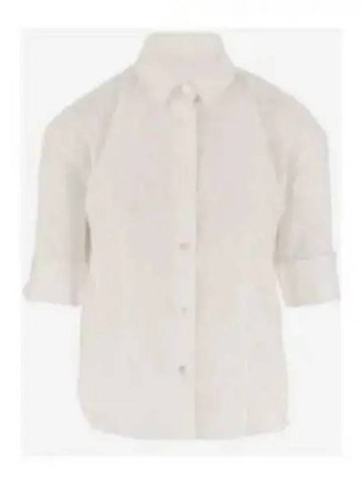 Women's Carpage Cotton Short Sleeve Shirt White - THE ROW - BALAAN 2