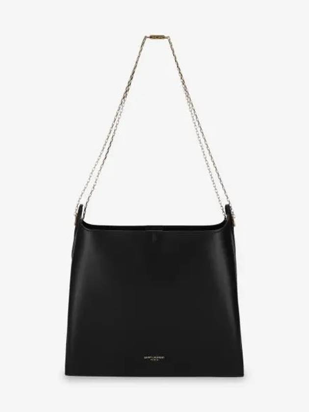 Logo Print Shoulder Bag Black - SAINT LAURENT - BALAAN 2