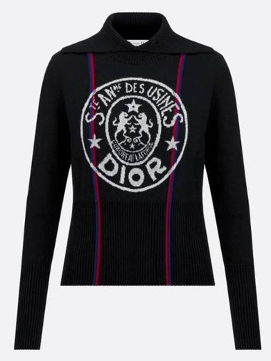 Cashmere Motif Turtleneck Black - DIOR - BALAAN 1