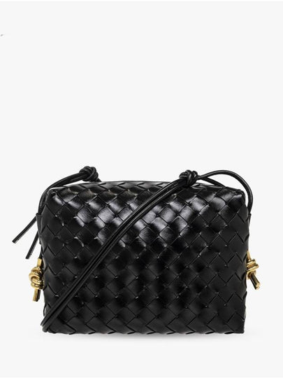 Intrecciato Small Leather Shoulder Bag Black - BOTTEGA VENETA - BALAAN 2