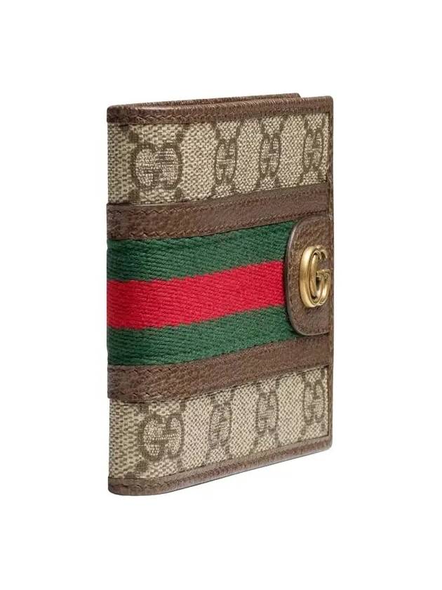 Ophidia GG Half Wallet Beige Ebony - GUCCI - BALAAN 4