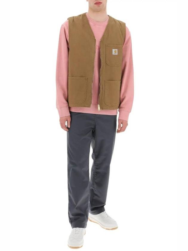 Arbor Cotton Canvas Vest Brown - CARHARTT WIP - BALAAN 1