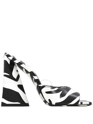 The Attico Ladies Devon Zebra Print Heel Mule, Brand Size 38 ( US Size 8 ) - THE ATTICO - BALAAN 1