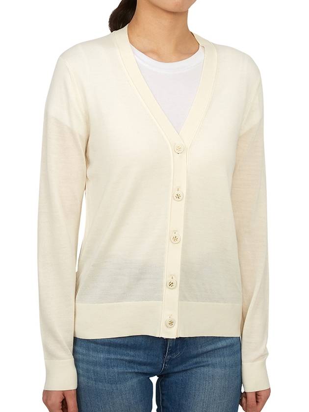 Simone Knit Cardigan Ivory - TORY BURCH - BALAAN 4