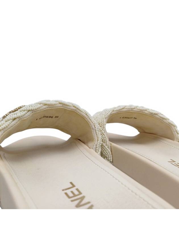 G35696 Ivory Mule Slides - CHANEL - BALAAN 7