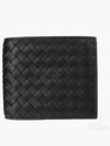 Intrecciato Coin Pocket Half Wallet Black - BOTTEGA VENETA - BALAAN 2