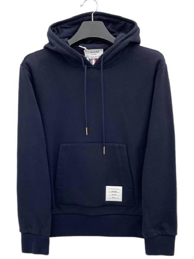 Men's Center Back Stripe Logo Patch Hoodie Navy - THOM BROWNE - BALAAN 3