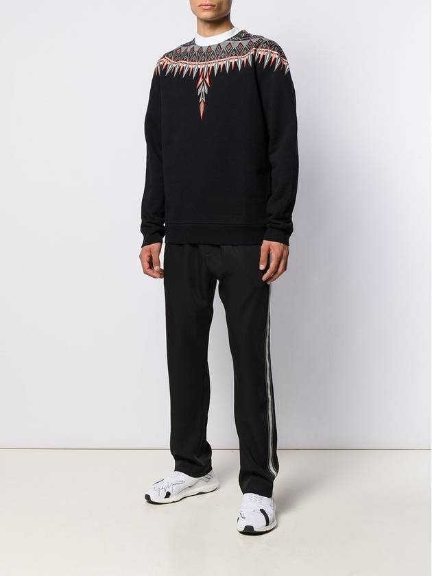 Men's Norwegian Print Sweatshirt Black - MARCELO BURLON - BALAAN 4