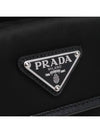 Re-Nylon Saffiano Leather Shoulder Bag Black - PRADA - BALAAN 3