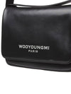 Logo Leather Messenger Bag Black - WOOYOUNGMI - BALAAN 5