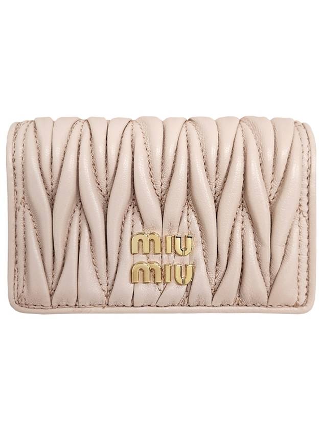 Matelasse Nappa Leather Half Wallet Powder Pink - MIU MIU - BALAAN 2