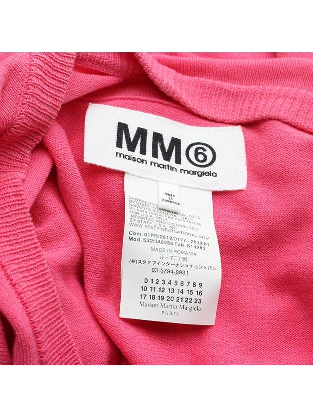 MM6 Hot pink pure cotton knit top 55 66 - MARTIN MARGIELA - BALAAN 3