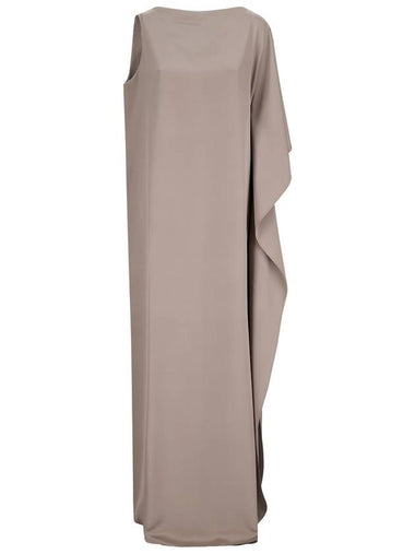 LONG BORA DRESS IN SILK WITH RUFFLES - MAX MARA - BALAAN 1