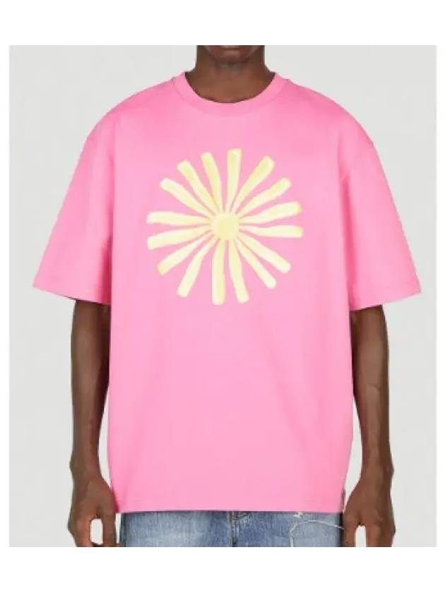 Men's Le Soleil Cotton Short Sleeve T-Shirt Pink - JACQUEMUS - BALAAN 2