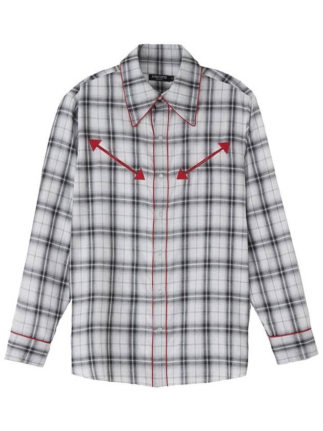 Western Ombre Check Shirt Off White - MSKN2ND - BALAAN 3