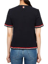 RWB Stripe Cotton Short Sleeve T-Shirt Navy - THOM BROWNE - BALAAN 6