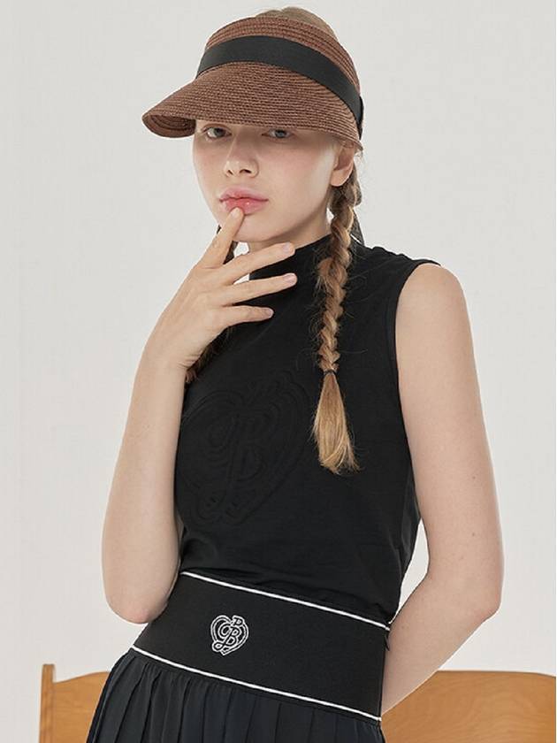 EMBOSSED HEART lOGO SLEEVELESSBlack - PLAYBOO - BALAAN 1