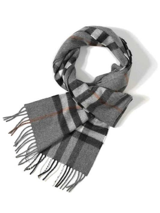 Giant Check Cashmere Muffler Gray - BURBERRY - BALAAN 2