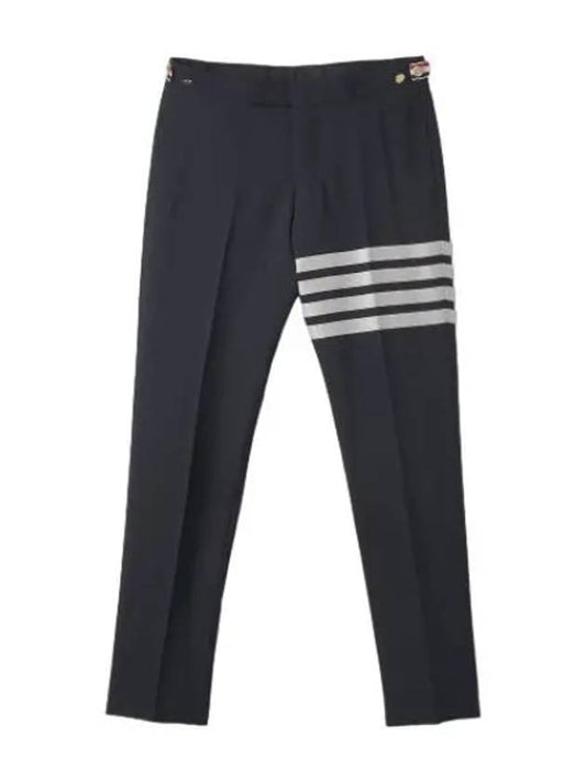 Low rise diagonal pants navy - THOM BROWNE - BALAAN 1