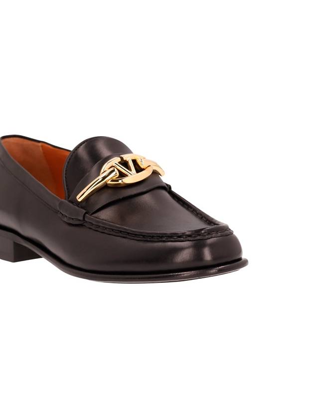 V Logo Signature Calfskin Loafers Black - VALENTINO - BALAAN 5